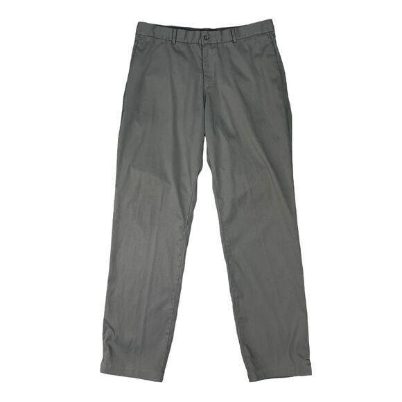 Nike Golf Pants Mens 34 Grey Standard Fit Dri Fit Flat Front Stretch Travel - Picture 1 of 14